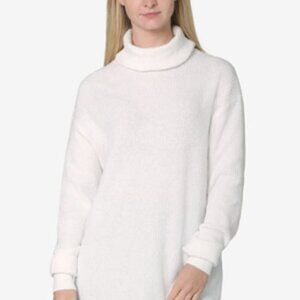 JR362 Polly & Esther White Juniors' Comfy Cowlneck Tunic Sweater Size XL
